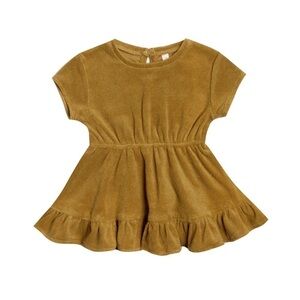 Quincy Mae Terry Dress in Ocre